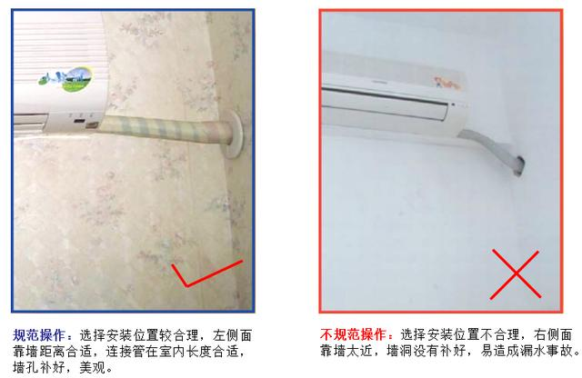 家用空调安装附件注意事项图解对比 这些细节别忽视